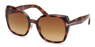Tom Ford PLUM FT1223 women Havana Butterfly Sunglasses