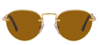 Persol PO 2491S unisex Gold Round Sunglasses