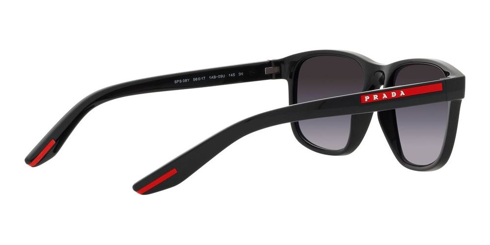 Prada Linea Rossa PRADA LINEA ROSSA SPS 06YS men Black Geometric Sunglasses Otticanet USA