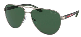 Prada Linea Rossa PRADA LINEA ROSSA SPS 52YS men Silver Pilot Sunglasses