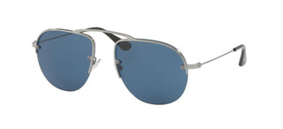 Prada PRADA TEDDY PR 58OS men Ruthenium Pilot Sunglasses