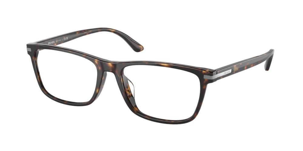 Prada PR 01ZVD men Havana Squared Eyeglasses Otticanet USA