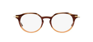 Prada PR 06YV men Brown Geometric Eyeglasses