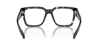 Prada Pr 08zv Men Havana Geometric Eyeglasses