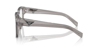 Prada Pr 08zv Men Transparent Geometric Eyeglasses