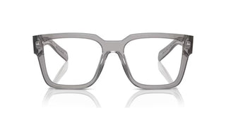 Prada PR 08ZV men Transparent Geometric Eyeglasses