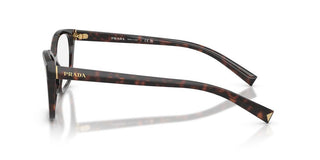 Prada Pr 15zv Women Brown Geometric Eyeglasses
