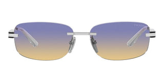 Prada PR 68ZS men Silver Geometric Sunglasses