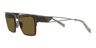 Prada PR 71ZS men Green Geometric Sunglasses