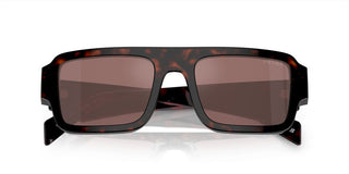 Prada PR A05S men Brown Geometric Sunglasses