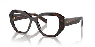 Prada PR A07V women Havana Geometric Eyeglasses
