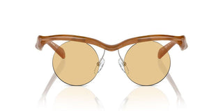 Prada Pr A24s Women Brown Round Sunglasses
