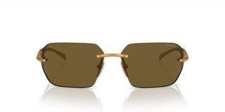 Prada PR A55S men Gold Geometric Sunglasses