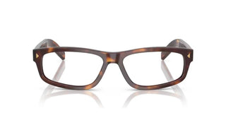 Prada PR B02V men Havana Squared Eyeglasses
