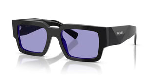 Prada PR B17S men Black Rectangle Sunglasses