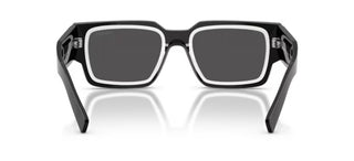 Prada PR B17S men Black Rectangle Sunglasses
