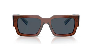 Prada PR B17S men Brown Rectangle Sunglasses