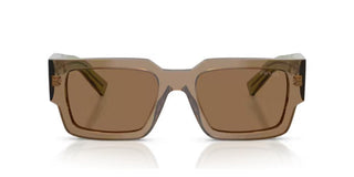 Prada PR B17S men Brown Rectangle Sunglasses