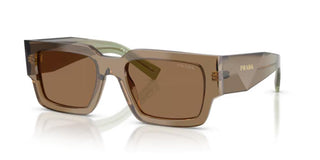Prada PR B17S men Brown Rectangle Sunglasses