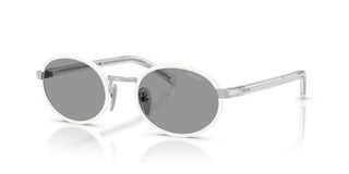 Prada PR B56S women White Round Sunglasses