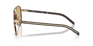 Prada Pr B57s Women Gold Pilot Sunglasses