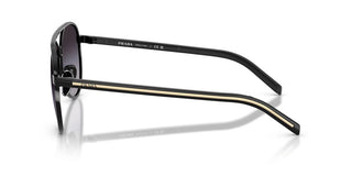 Prada Pr B57s Women Black Pilot Sunglasses