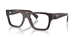Prada PR C01V men Havana Squared Eyeglasses