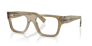 Prada PR C01V men Brown Squared Eyeglasses