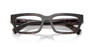 Prada PR C02V men Havana Squared Eyeglasses