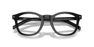 Prada PR C04V men Black Geometric Eyeglasses