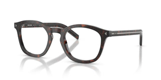 Prada PR C04V men Havana Geometric Eyeglasses
