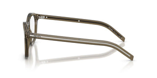 Prada PR C04V men Brown Geometric Eyeglasses
