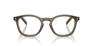 Prada PR C04V men Brown Geometric Eyeglasses
