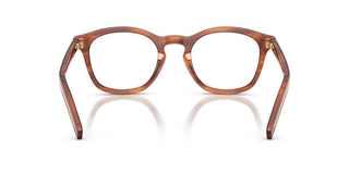 Prada PR C04V men Brown Geometric Eyeglasses