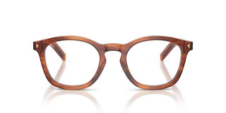 Prada PR C04V men Brown Geometric Eyeglasses
