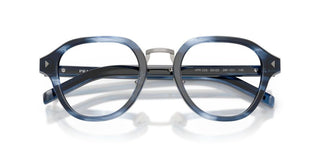 Prada PR C05V men Blue Round Eyeglasses