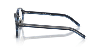 Prada PR C05V men Blue Round Eyeglasses