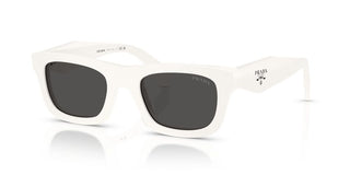 Prada PR C06S women White Rectangle Sunglasses