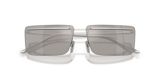 Prada PR C53S men Silver Rectangle Sunglasses