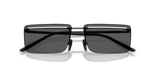 Prada PR C53S men Black Rectangle Sunglasses