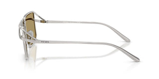 Prada PR C55S men Silver Geometric Sunglasses