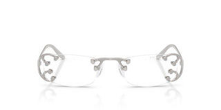 Prada Pr C57s Women Silver Rectangle Sunglasses