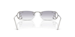 Prada Pr C57s Women Silver Rectangle Sunglasses