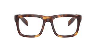 Prada PR D02V men Havana Rectangle Eyeglasses