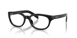 Prada Pr D03vu Women Black Oval Eyeglasses