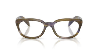 Prada Pr D03vu Women Green Oval Eyeglasses
