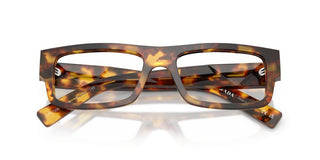 Prada PR D06V men Havana Rectangle Eyeglasses