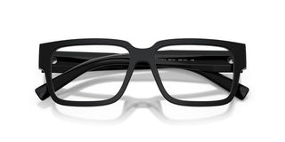 Prada PR D10VD men Black Squared Eyeglasses