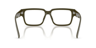 Prada PR D10VD men Green Squared Eyeglasses