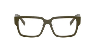 Prada PR D10VD men Green Squared Eyeglasses